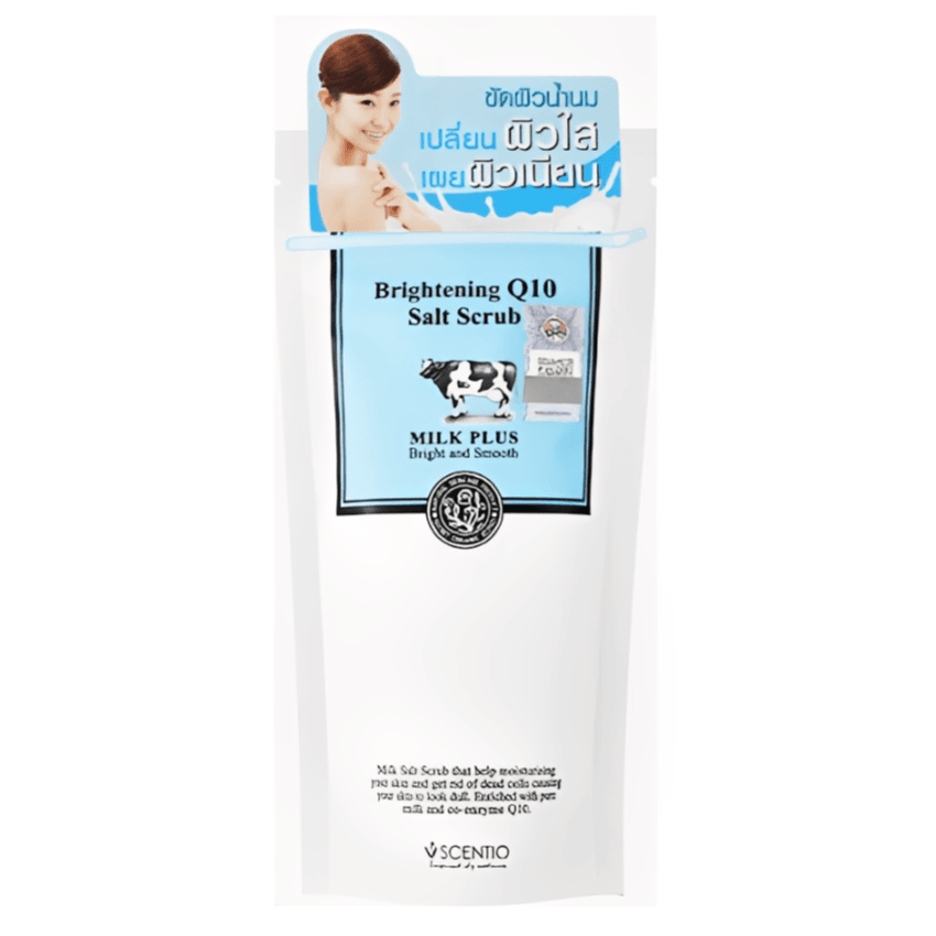 Beauty Buffet Milk Plus Whitening Q10 Salt Scrub 300 g – Thai Milk Protein & Salt Exfoliating Body Scrub