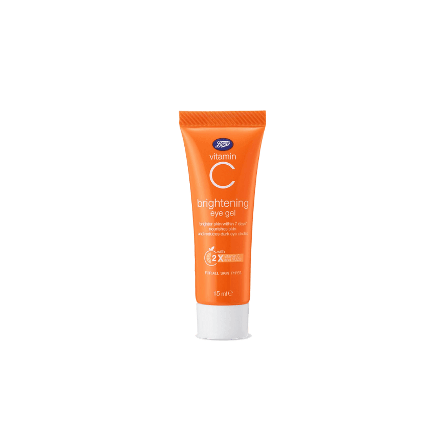 Boots Vitamin C Brightening Eye Gel 15ml tube front packaging