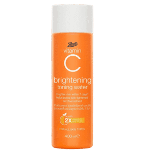 Boots Vitamin C Brightening Toning Water 400ml front bottle view