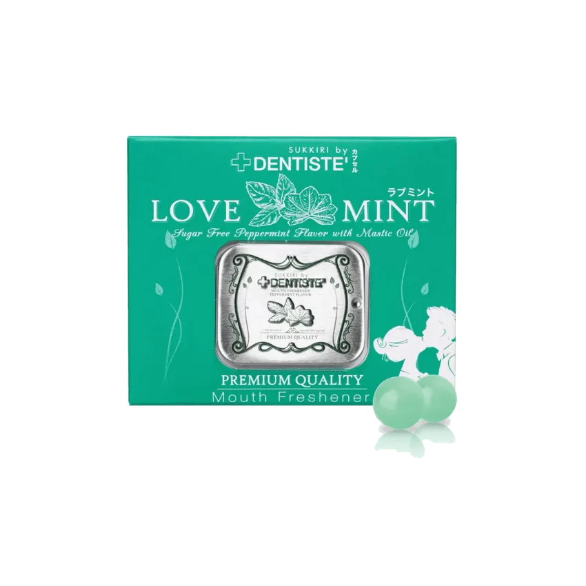 Sukkiri Dentiste Love Mint Liquid Ball 20pcs tin packaging