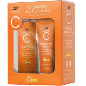 Boots Vitamin C Brightening Bath & Body Set with 2X Vitamin C and Yuzu – Front Packaging Malaysia