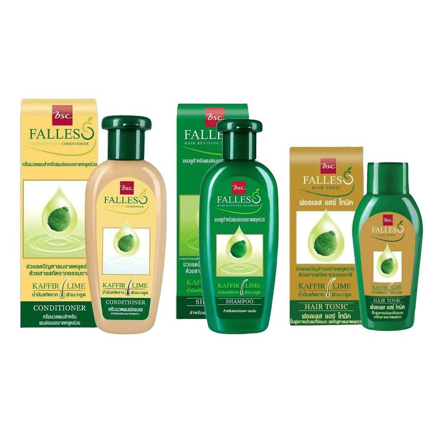 BSC Falless Complete 3-in-1 Hair Loss Prevention Set – Anti Hair Fall Shampoo Conditioner Tonic | Thai Beauty Products Malaysia