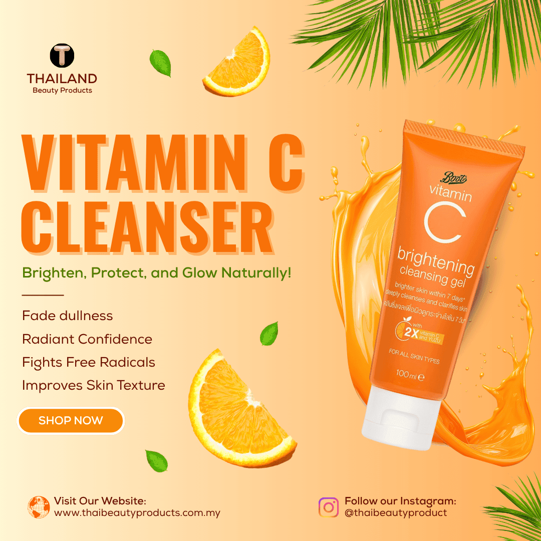 Boots Vitamin C Brightening Cleansing Gel 100ml front packaging