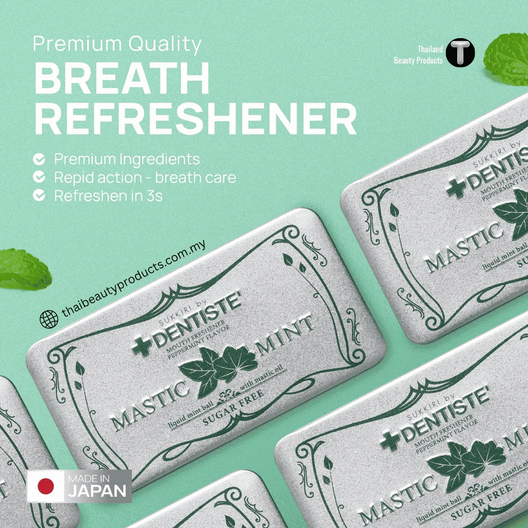 Sukkiri × Dentiste Love Mint Liquid Ball 20pcs | Mastic Mint Breath Refresher | Sugar-Free Strong Mint Capsule | Gula-Gula Cecair Pudina Segera 清新爆珠 - Image 6